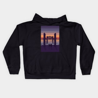 West Pier Sunset Kids Hoodie